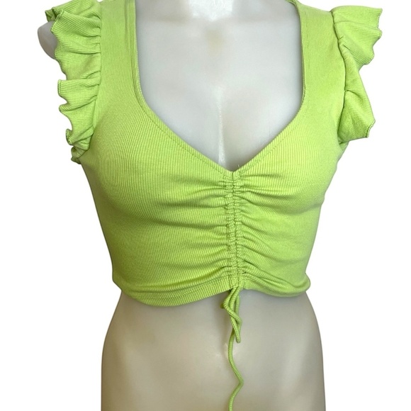 2 Bundle Crop Zara Tops Front Rouching - Picture 3 of 9